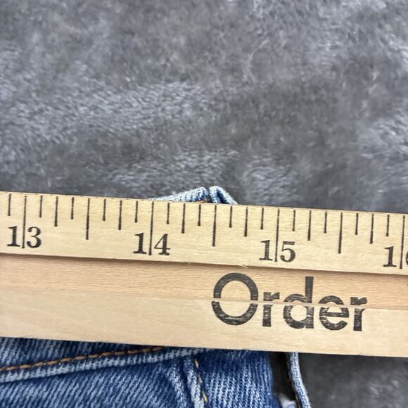 Levi's 501 Jean Shorts Womens Sz.29 Blue Daisy Duke Button Fly Distressed Denim - Picture 7 of 10